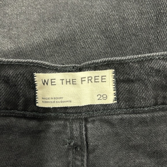 Free People We The Free Demi Denim Mini Skort Size 29 Black Denim Pockets NWT$78 - Picture 11 of 12